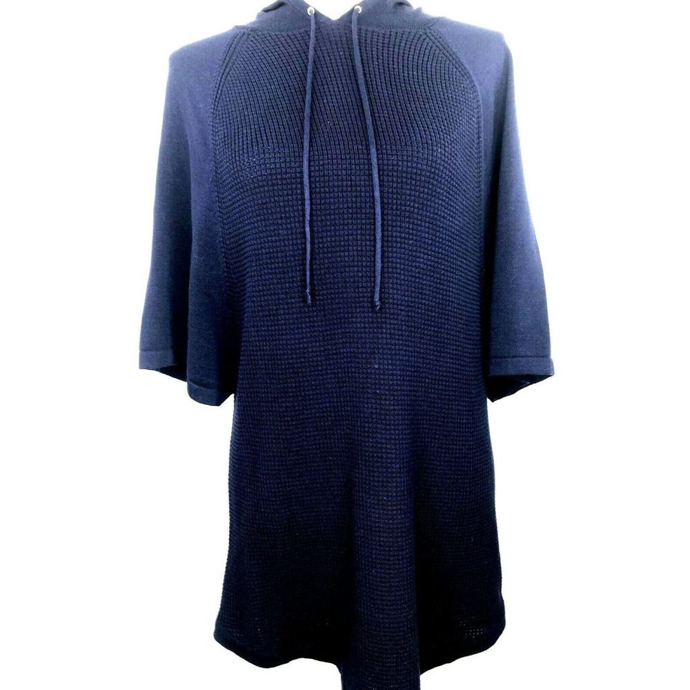Women's Chaps Navy Blue Shirt Hoodie Size Large